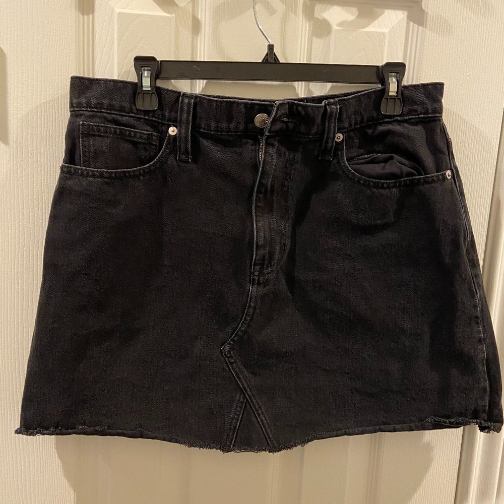 Mini black denim Madewell skirt